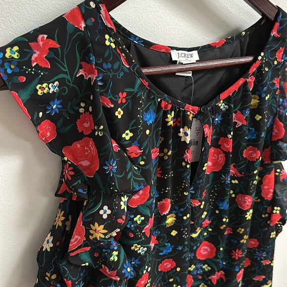 JCrew ruffle flowers dress, NWT - Picture 3 of 11